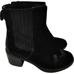 UGG Black Camden Exotic Calf Hair Leather High Heel Womens Ankle Booties Size 7